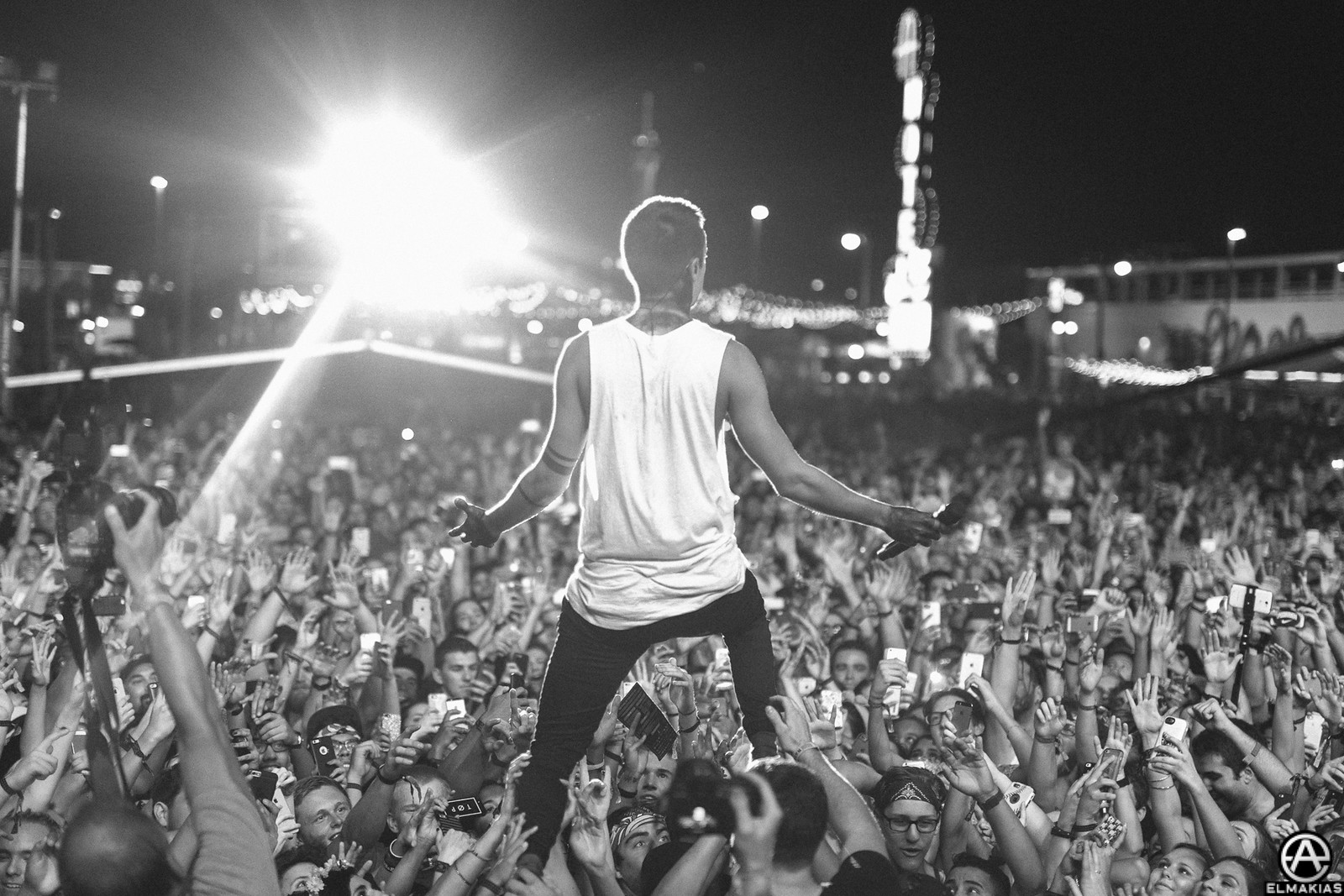 Tyler Joseph of Twenty One Pilots live at Life Is Beautiful Festival 2015 by Adam Elmakias