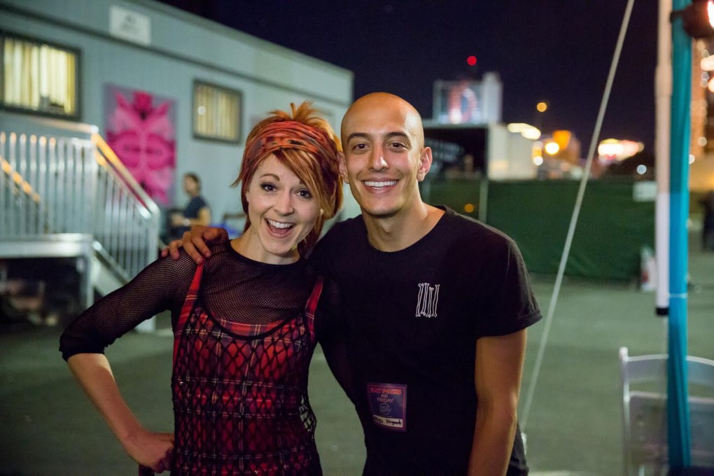Lindsey Stirling and Adam Elmakias at Life Is Beautiful Festival 2015. Photo by www.leaveittoleavitt.com
