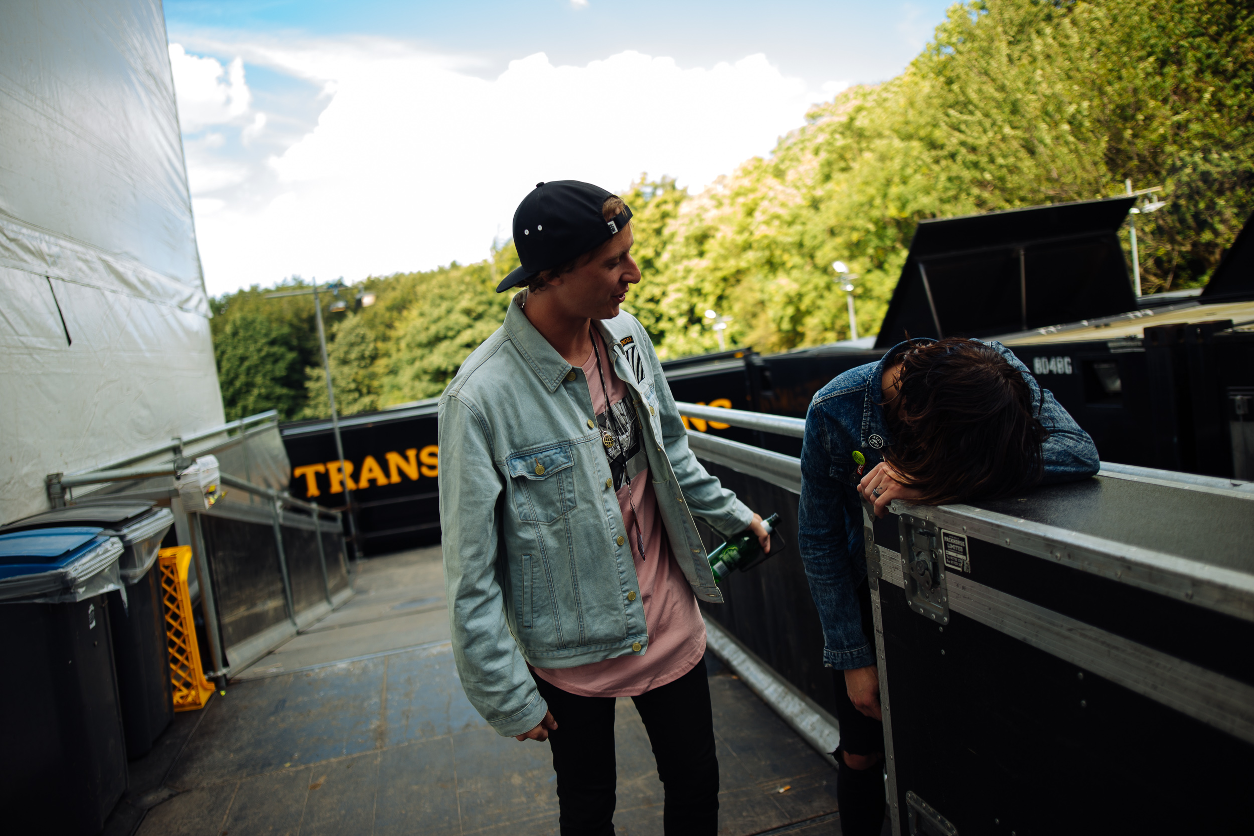 Derek of State Champs and Kellin of Sleeping With Sirens at Leeds Festival by Adam Elmakias