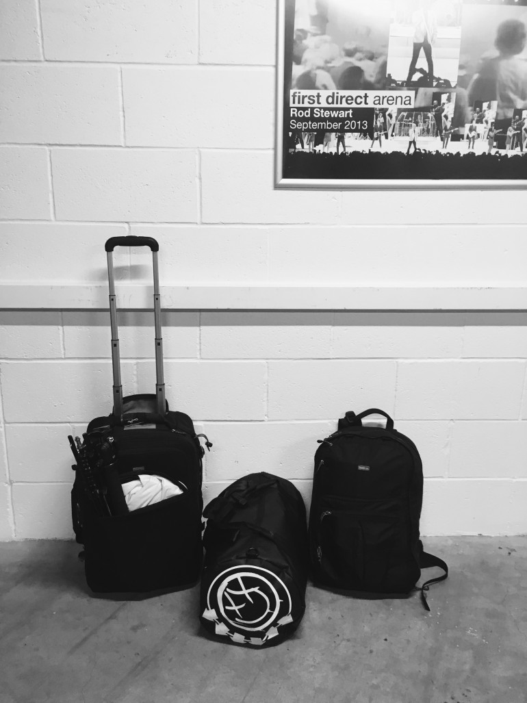 My life in a few suitcases, to the hotel, quick shoot. Sometimes these shots are my favorite - A Day To Remember UK Arena Tour