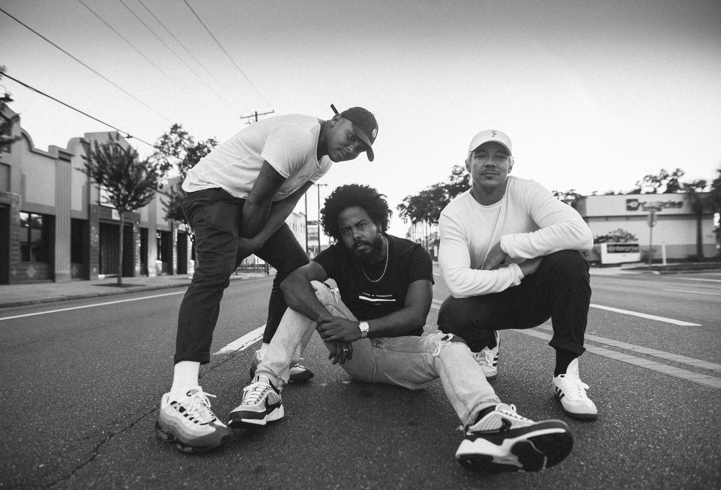 Major Lazer in the street of Tampa, Black and White version