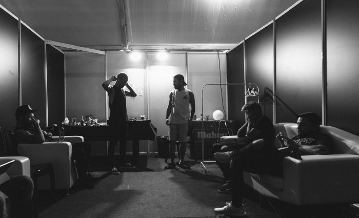 Dressing room before the show - you know, all 5