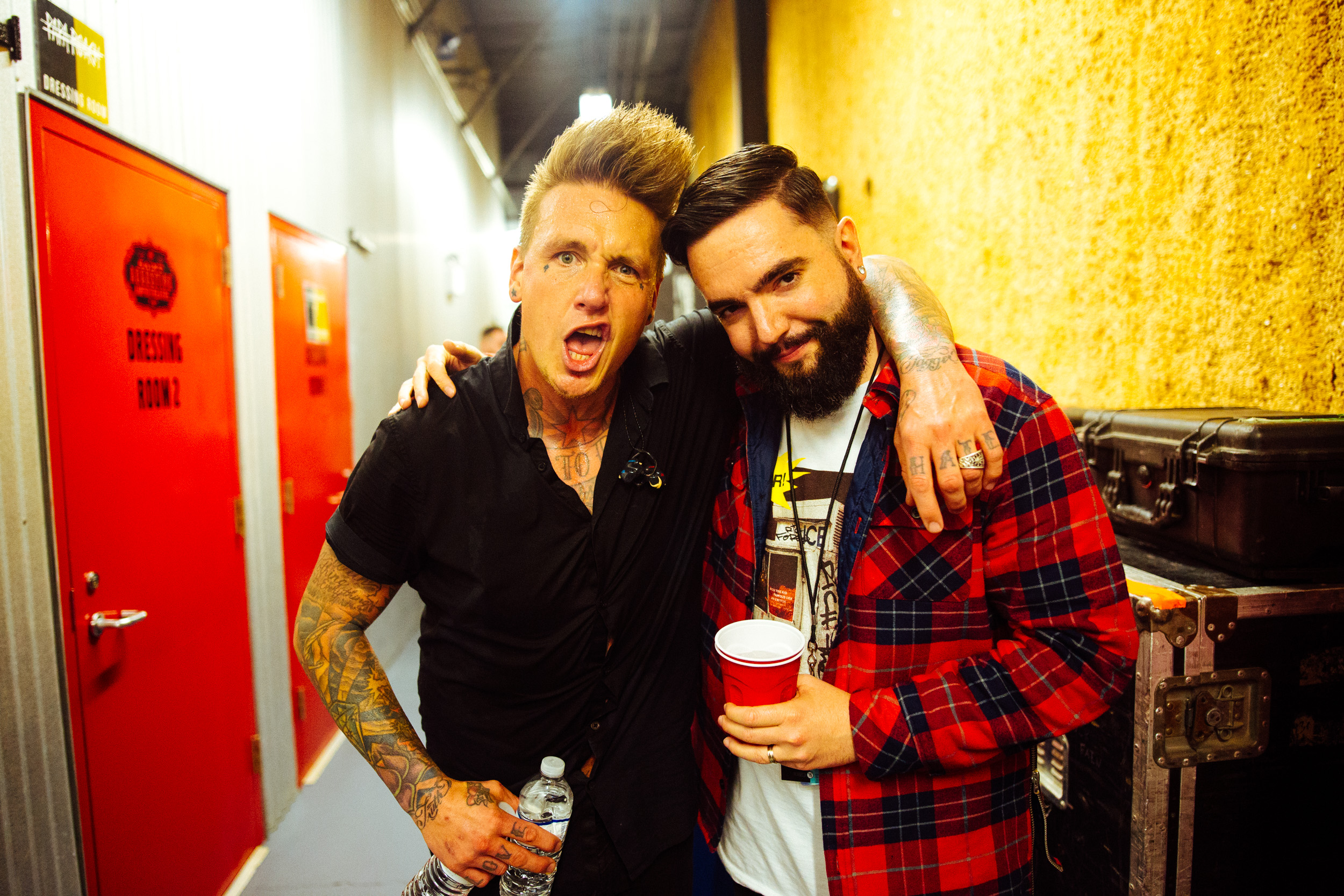 Jacoby of Papa Roach and Jeremy of A Day To Remember